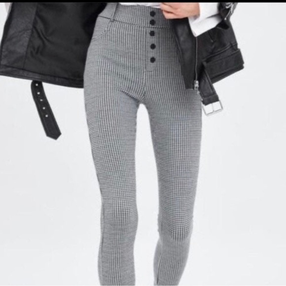 ZARA Trafaluc Checkered Legging Pants - Picture 2 of 6